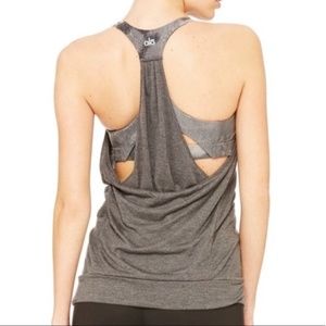 Alo Yoga racerback tank top w built in sports bra.